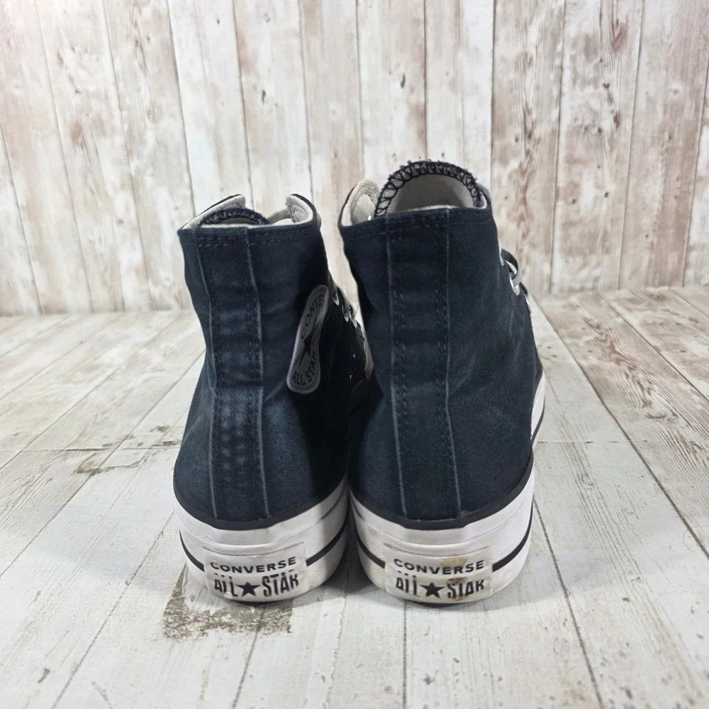Converse Chuck Taylor All Star Platform High Top Black Sneakers 560845F Womens 7 - Picture 3 of 8